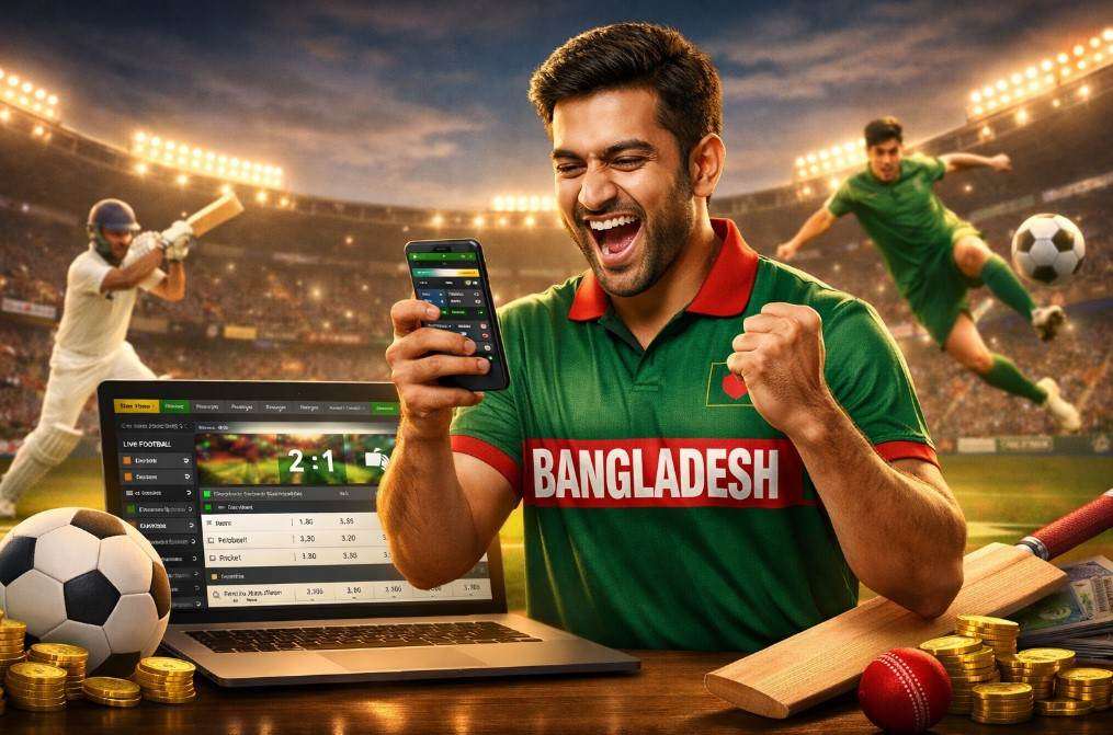 BetVisa Bangladesh sports betting interface with live odds and match markets